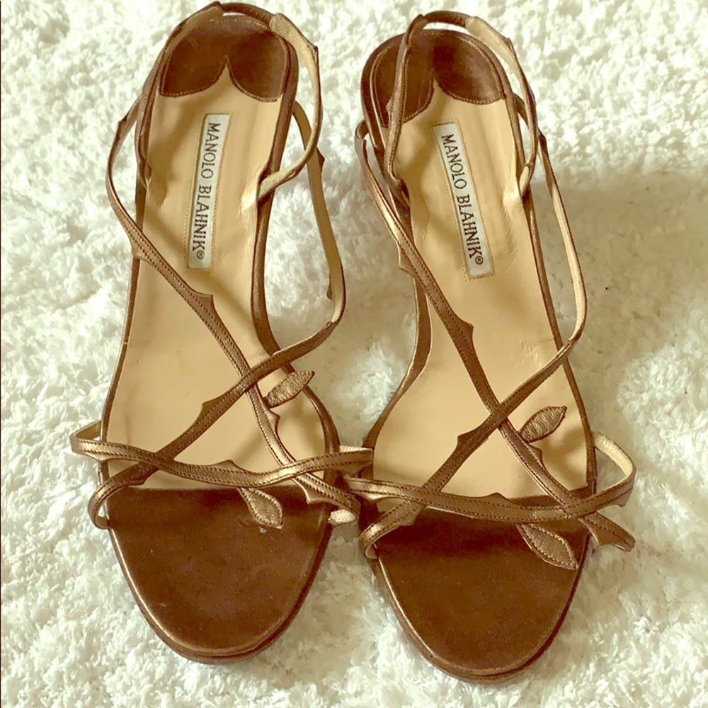 Manolo Blhanik strappy heels